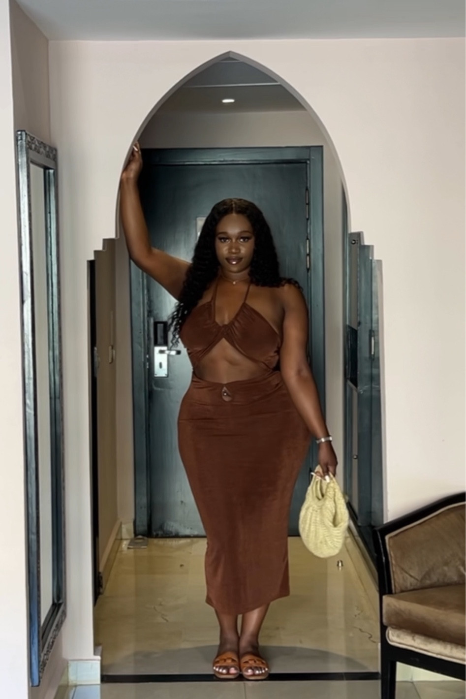 Another vacation dress from pretty little thing! I got this dress in a UK 16/US 12 it’s super stretchy and I love the brown on my skin tone 🐻🤎 

#LTKcurves #LTKtravel #LTKunder50