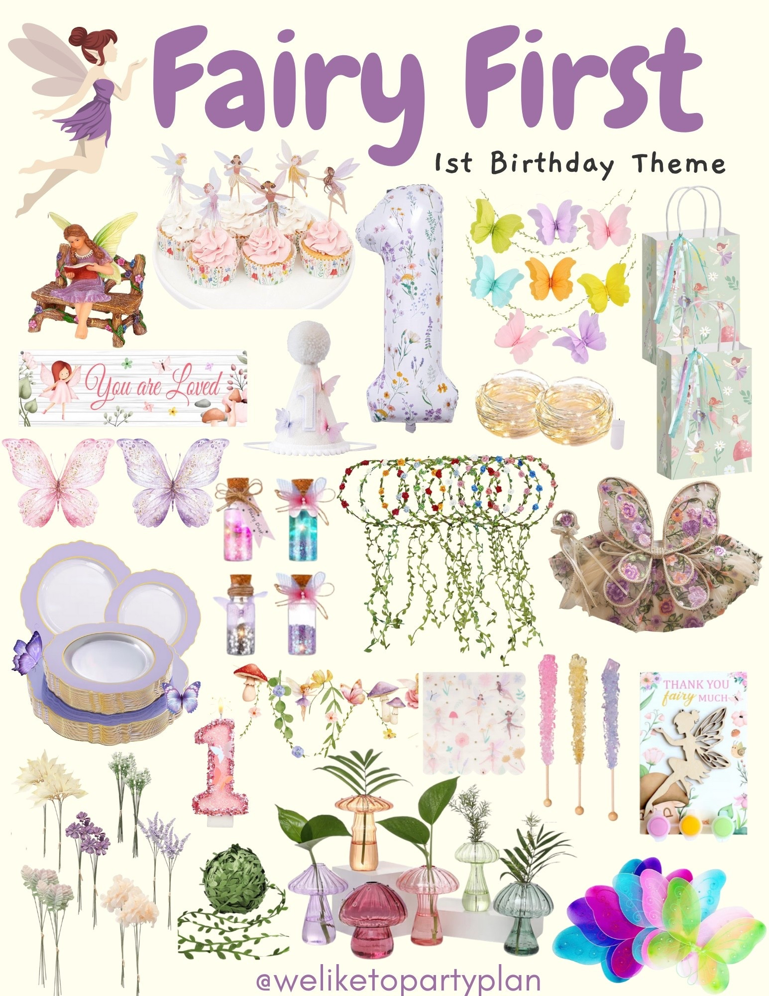 Fairy First Birthday Party Ideas 🧚🏼‍♀️💜🧚