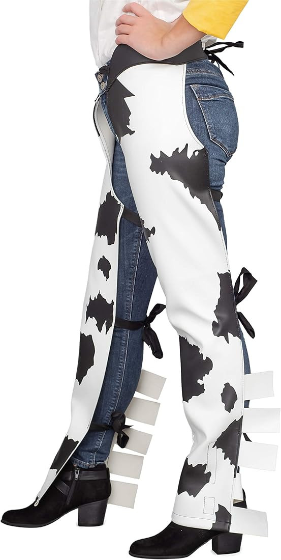 Costume Agent Jessie Cowboy Cowgirl Chaps Halloween & Cosplay Costume Accessory for Adults - Whit... | Amazon (US)