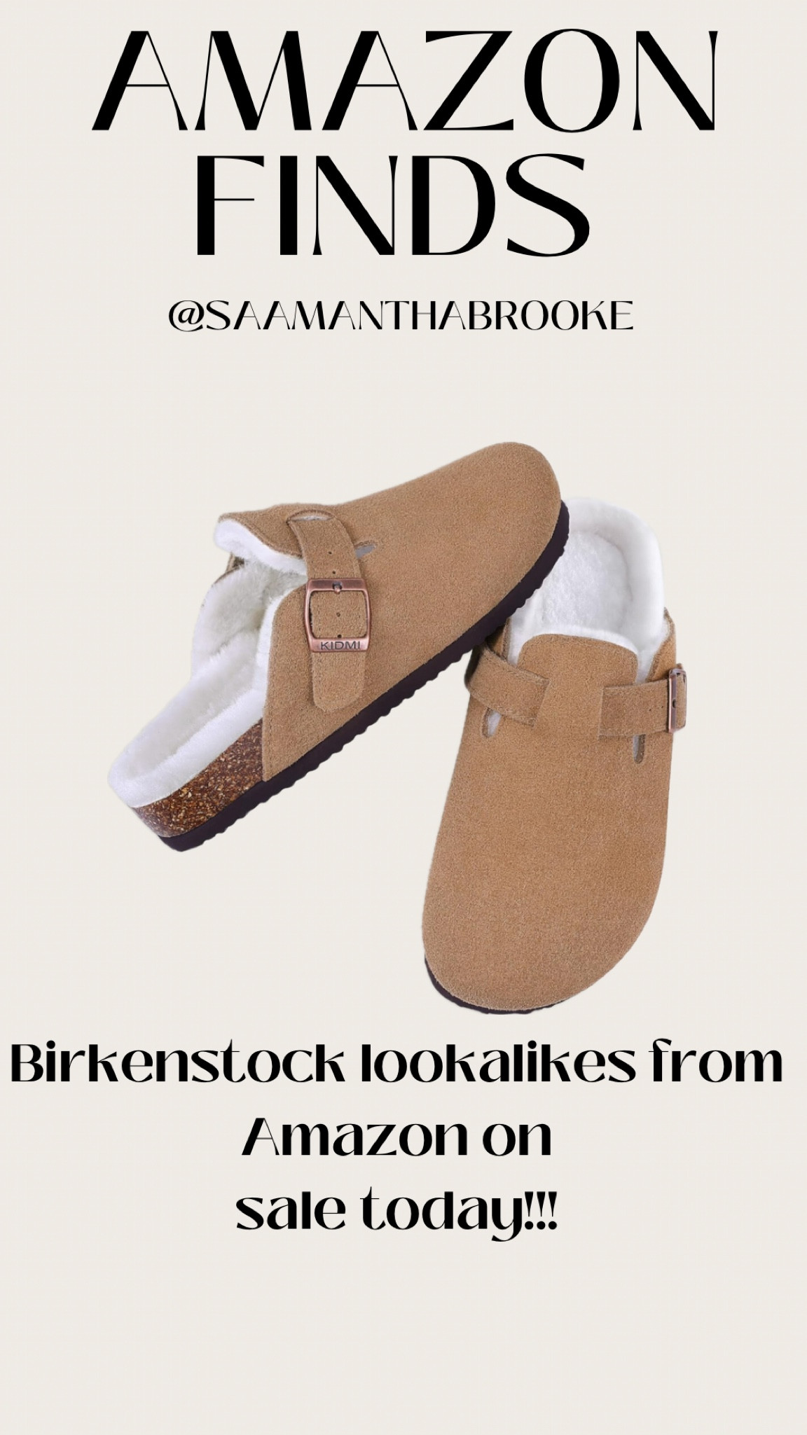 Birkenstock lookalike from Amazon on sale today!
Women's Fur Lined Suede Clogs
Fuzzy Cork Footbed Mules Slip On
Winter Potato Shoes

#LTKSaleAlert #LTKFindsUnder50 #LTKShoeCrush