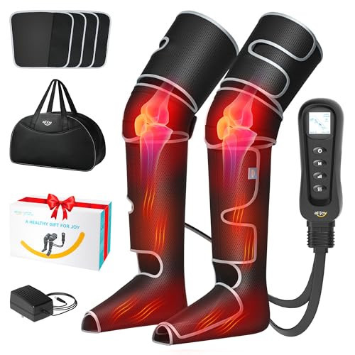 ALLJOY Leg Massager for Circulation and Pain Relief FSA, Gifts for Men Women Dad Mom, Leg Massager with Heat and Compression, 2 Heat 5 Modes 4 Intensities 4 Extenders | Amazon (US)