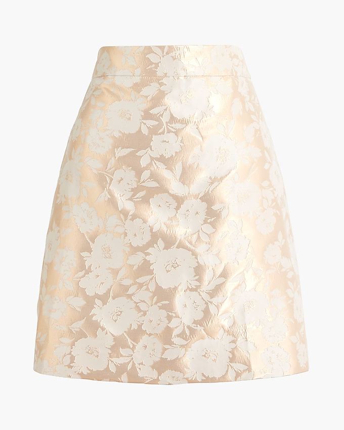 Floral jacquard A-line skirt | J.Crew Factory