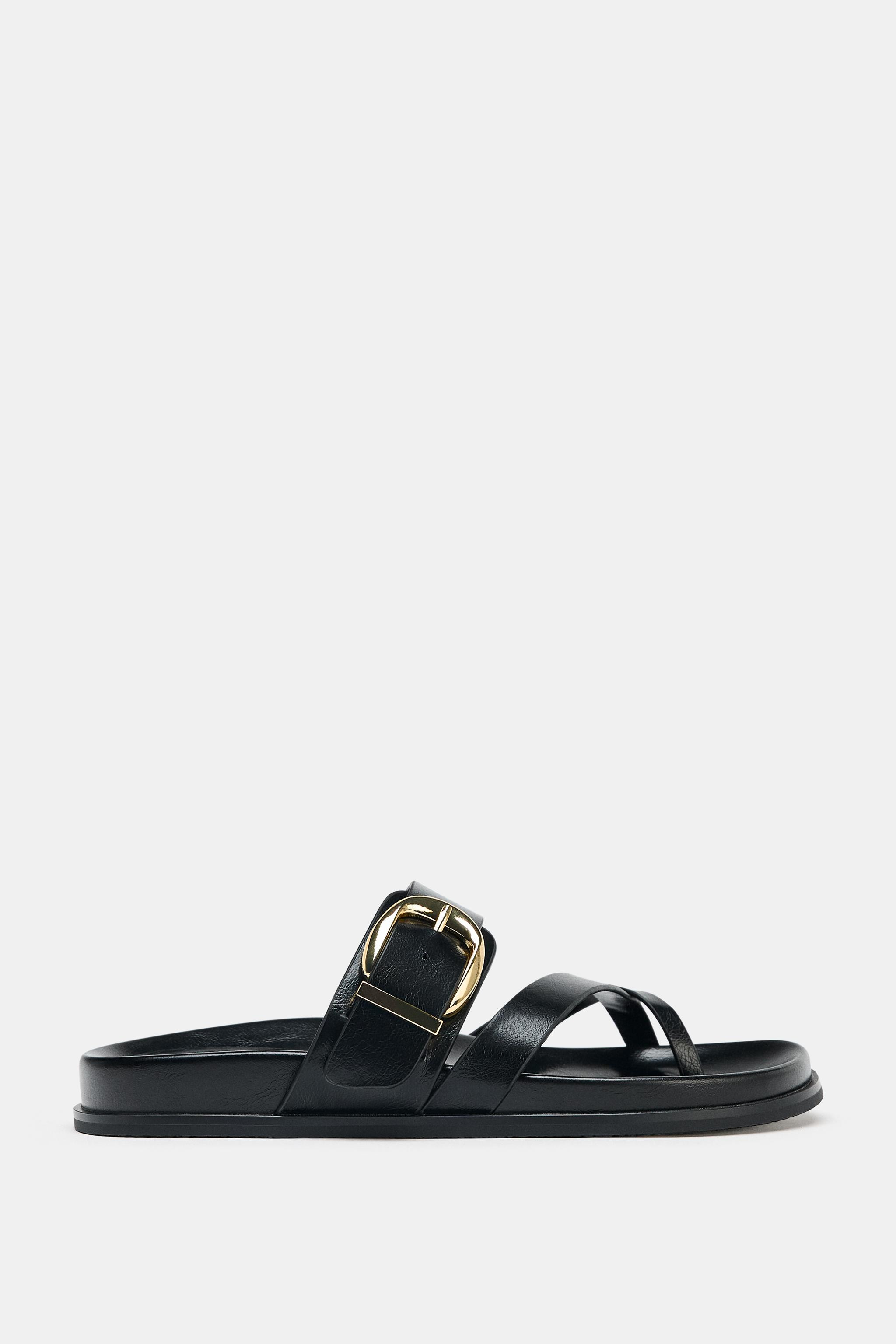 SANDALIA PLANA HEBILLAS | Zara US