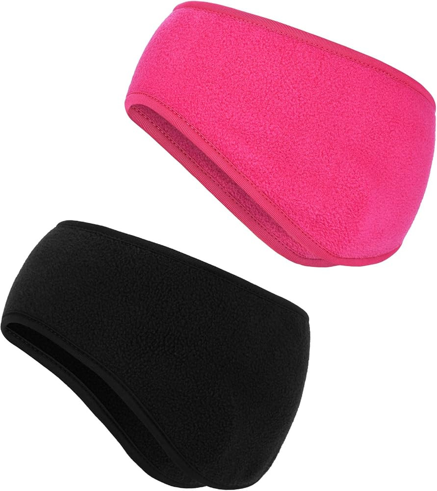 Boao 2 Pieces Ear Warmers for Women Men Fleece Winter Headband Earmuffs Ear Covers for Jogging Ru... | Amazon (US)