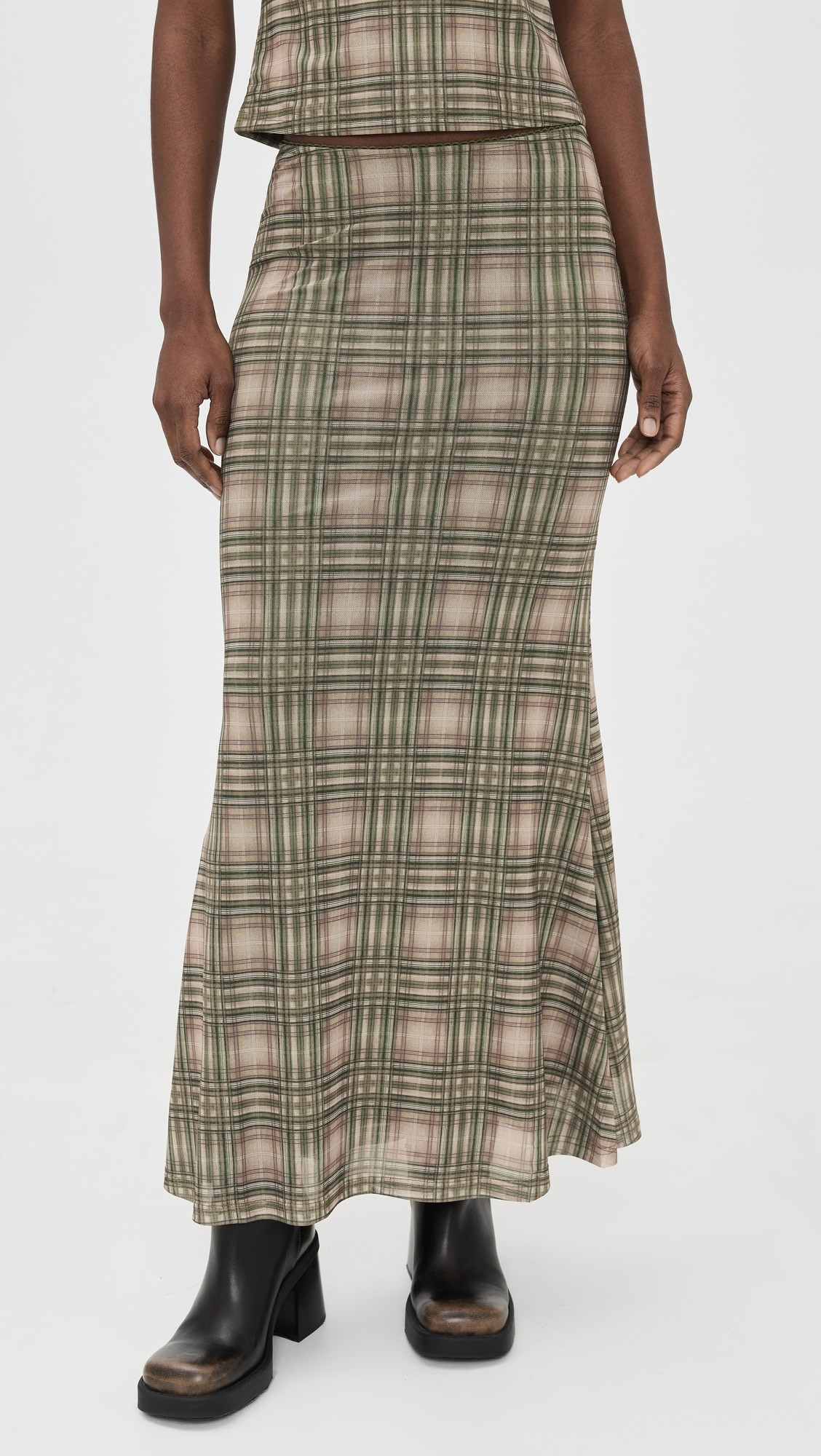 Plaid Mesh Maxi Skirt | Shopbop