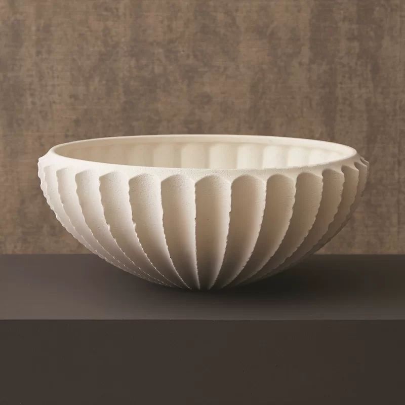 Sawtooth Rustic White 6.75" Ceramic Bowl | Wayfair North America