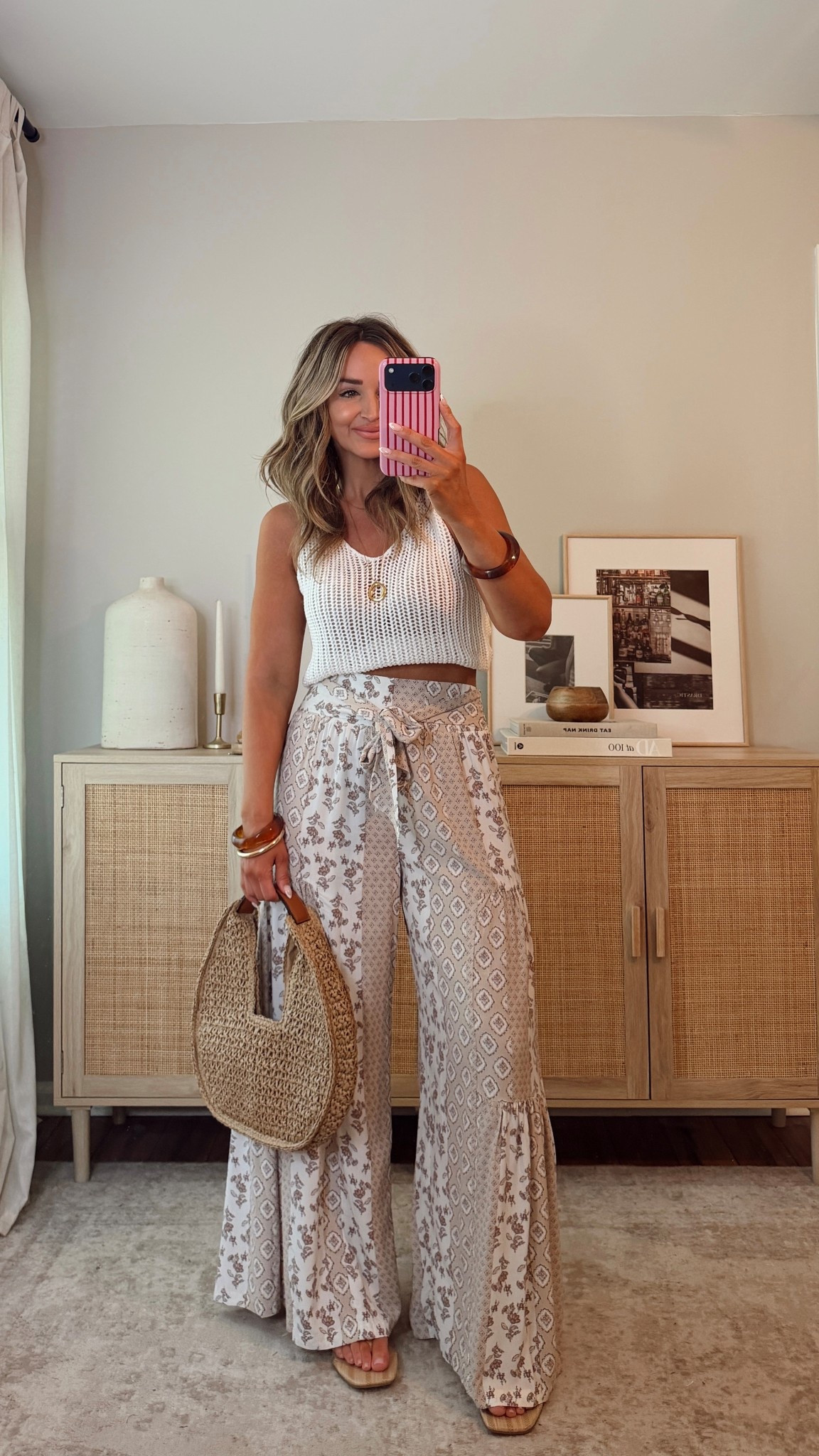 35% off with LEANN35, if expired use code LEANN30 neutral boho beach outfit!! these flowy pants are so cute and comfy! i’m in a size M in both, could size down in the knit top. vacation outfit @VICI 

#LTKTravel #LTKootd