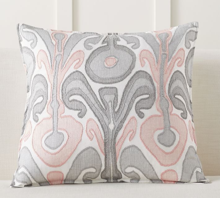 Kenmare Ikat Embroidered Pillow Covers | Pottery Barn (US)