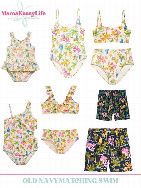 Old navy swimsuits, matching bathing suits, family matching swimsuits, baby swimsuits, one piece bathing suits, vacation style for the family, men’s bathing suits, boys bathing suits, tropical swimsuits, 

#LTKFamily #LTKSeasonal #LTKSaleAlert