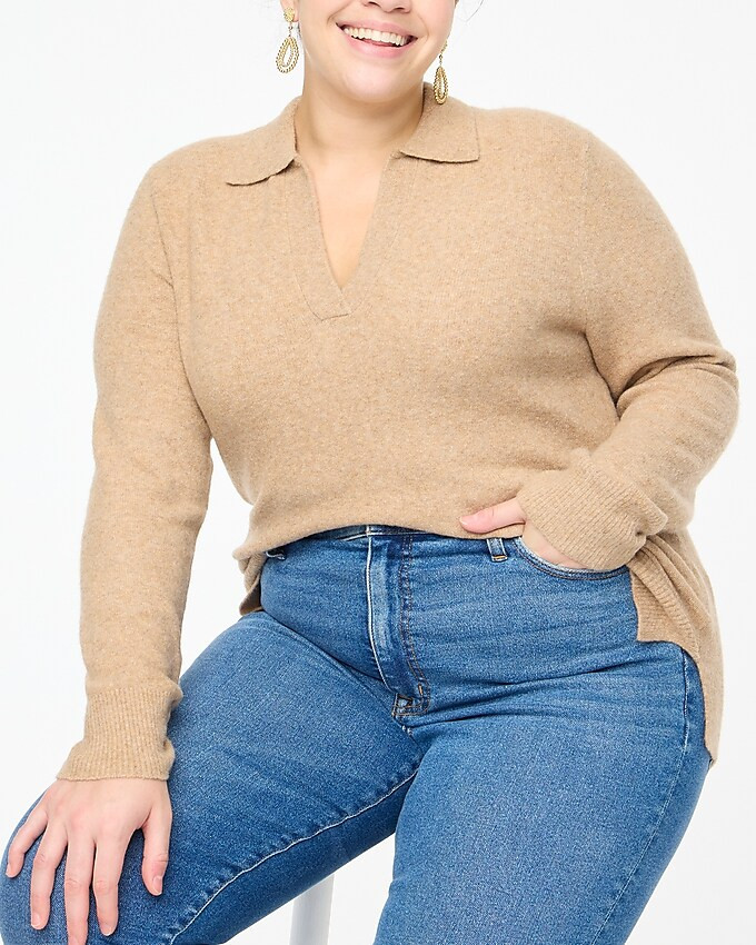Sweater-polo in extra-soft yarn | J.Crew Factory