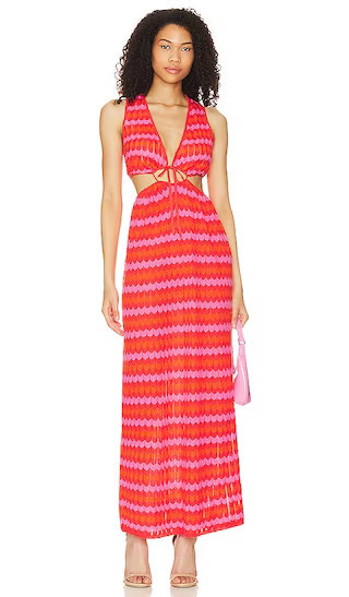Maizy Cut Out Dress in Paradise Island | Revolve Clothing (Global)