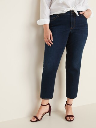 Mid-Rise Power Slim Straight Plus-Size Jeans | Old Navy (US)