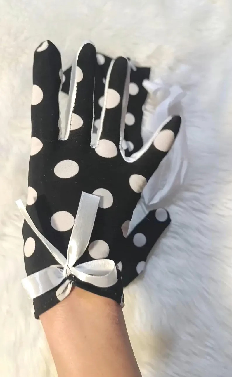 Polka Dot Driving Gloves, Black Summer,tea Gloves - Etsy UK | Etsy (Global)