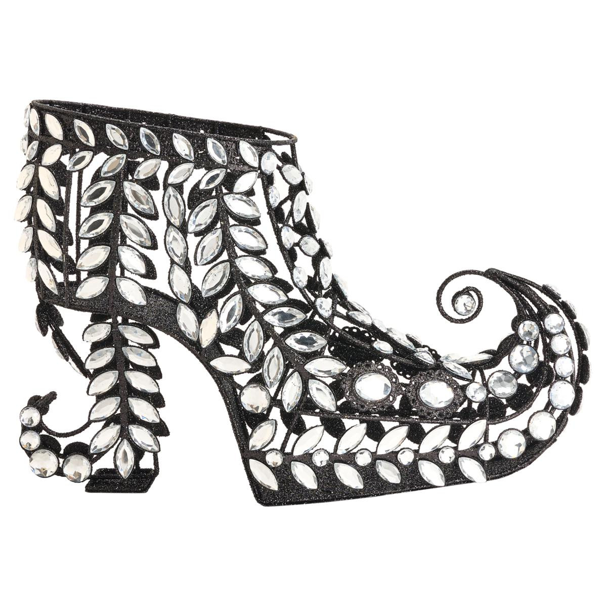august & leo 7.5" Jeweled Witch Boot | HSN