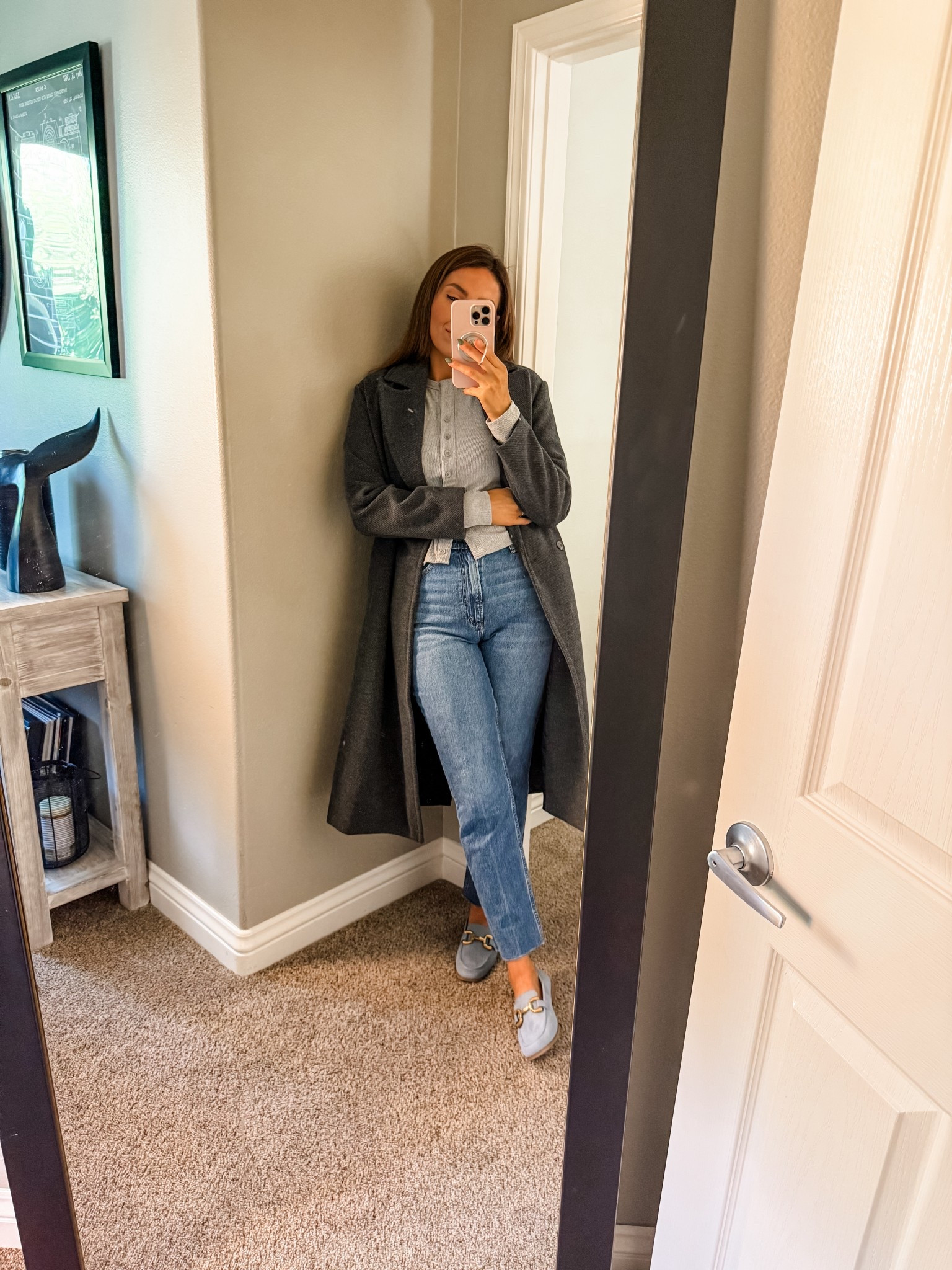 28 Long in jeans. M top. S coat. Shoes fit TTS

#LTKSeasonal #LTKStyleTip #LTKFindsUnder50