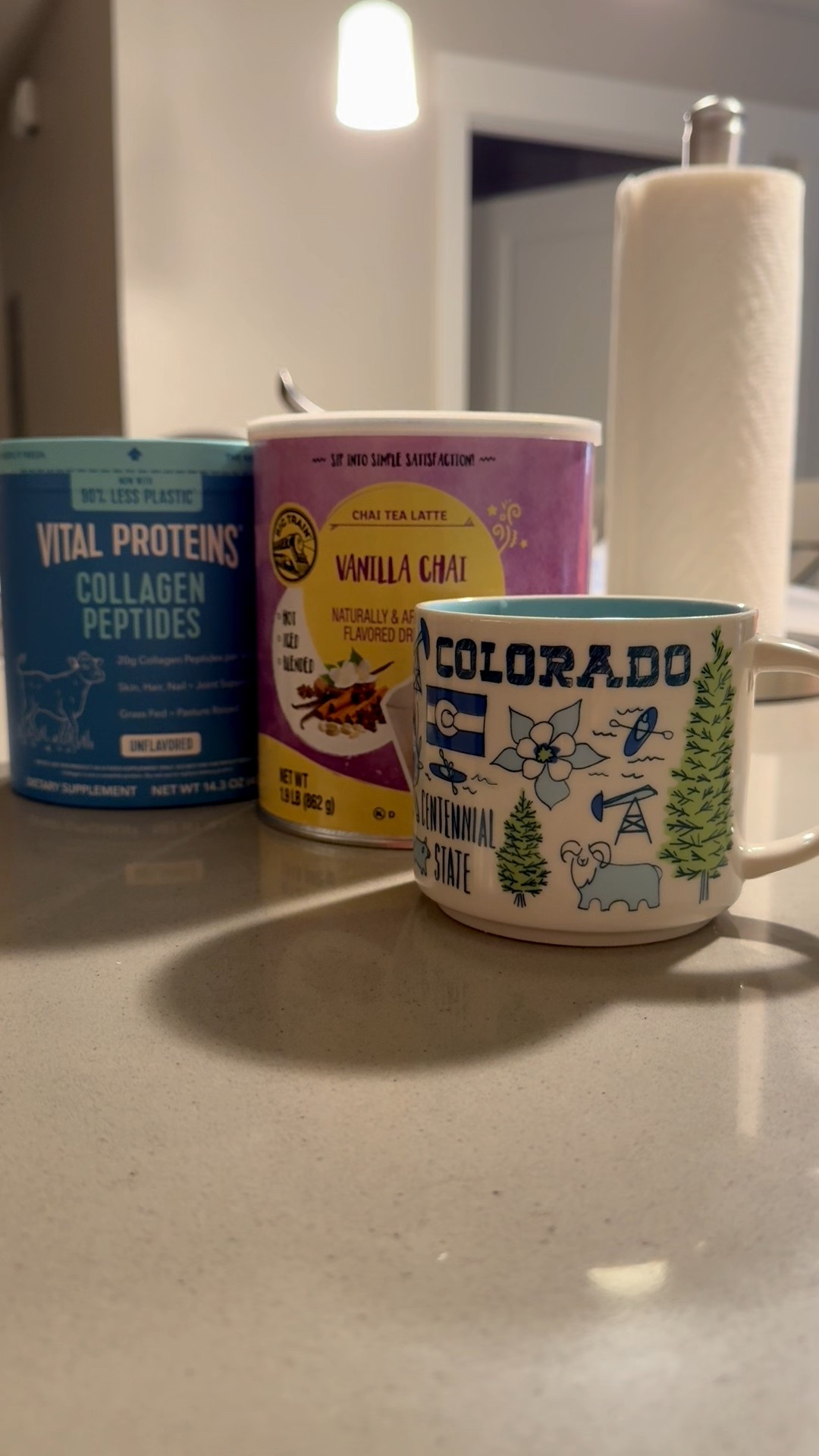 I love a slow, weekend morning…which always includes a warm drink. My pick is a chai latte. I was introduced to this brand of chai at a Nordstrom ebar many, many years ago and I love it! It’s my fave, I take it on trips with me…it’s sooo good. ☕️

My perfect morning chai:
I c Almond milk (heated)
2 scoops collagen
3 Tbsp chai
Top off with cinnamon

I’ve been known to end my day with a chai too! 😍 It’s also perfect on a cold day in the studio, especially during long mosaic tiling days. For mosaic tips, tutorials + inspiration please visit my YouTube channel: YouTube.com/julieweilbacher. Follow @julieweilbacher on Instagram for all things mosaic art.

#morningroutine #slowmorning #chai #collagen #slowliving #breakfast #howistartmyday #morningstart #mosaic #starbucks #starbucksmug #colorado

#LTKHome #LTKmomlife #LTKFindsUnder50