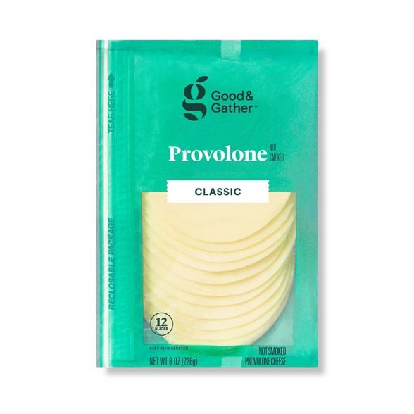 Provolone Deli Sliced Cheese - 8oz/12 slices - Good &#38; Gather&#8482; | Target