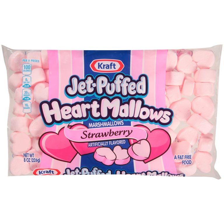 Jet-Puffed Heart Marshmallow Shapes 8 oz Bag | Walmart (US)