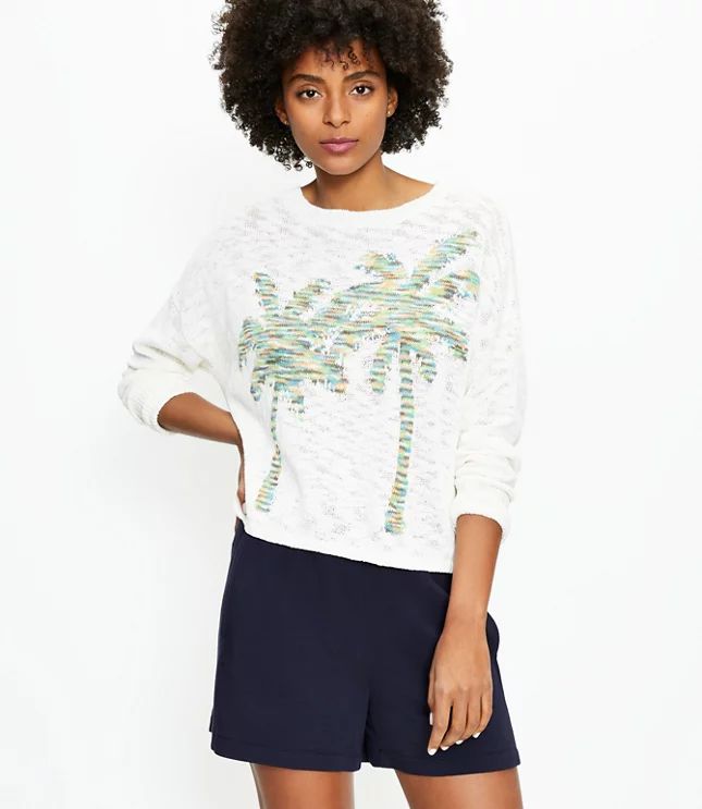 Lou & Grey Palm Tree Sweater | LOFT