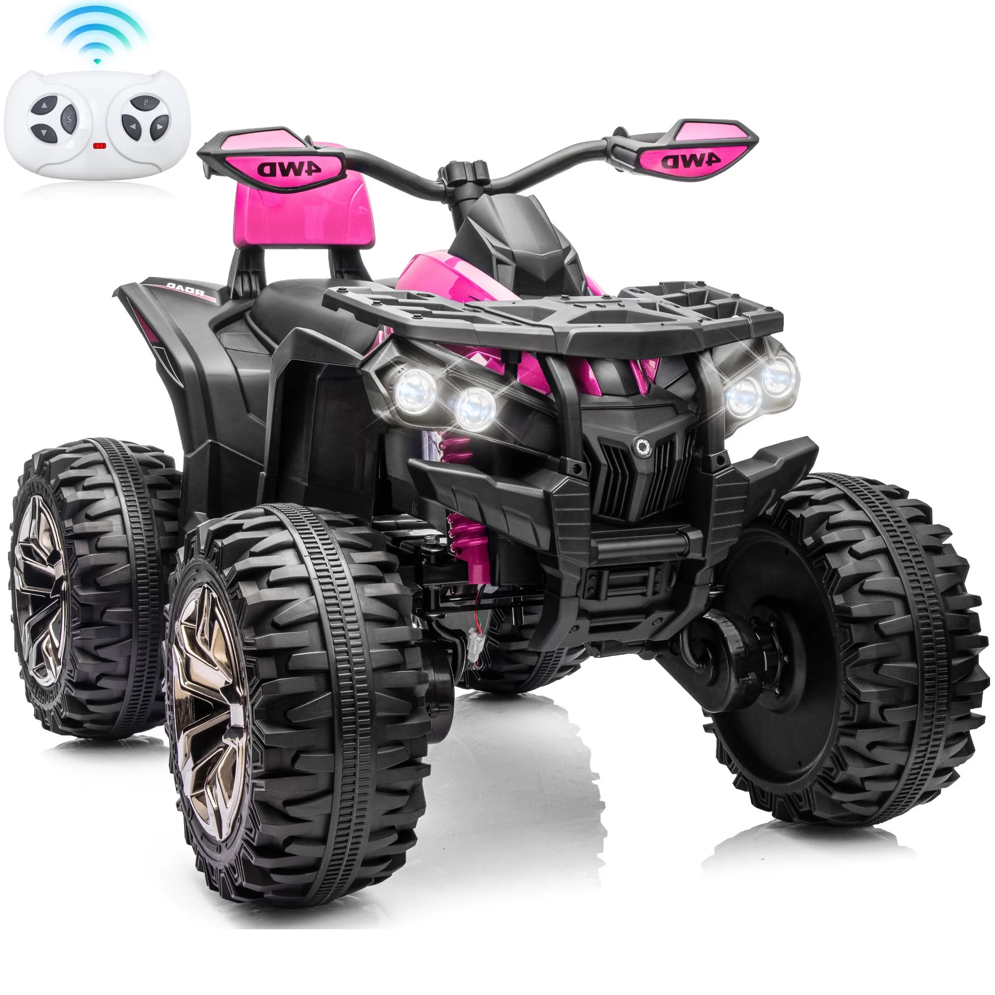 4WD 24V Ride ons ATV, Joyracer 4 Wheeler for Kids, Power Car Wheels with 4x200W Motor, Bluetooth/... | Walmart (US)