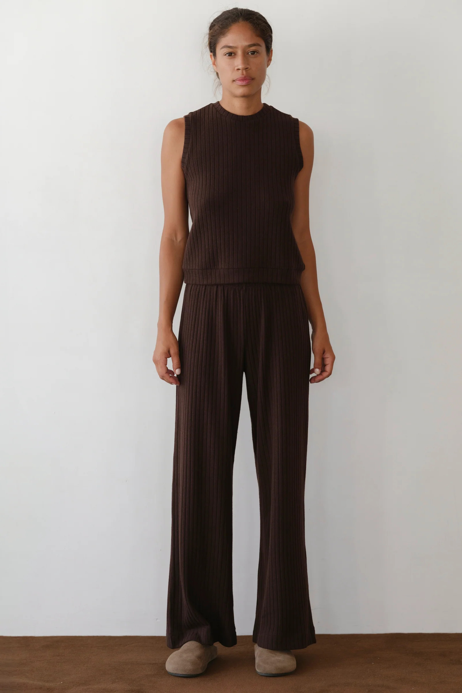 The Sweater Rib Simple Pant | DONNI.