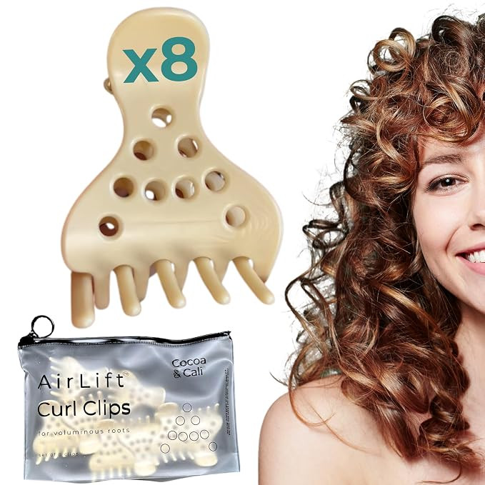 Cocoa & Cali AirLift Root Lifting Hair Clips for Volume at the Roots - Set of 8 Volumizing Claw C... | Amazon (US)