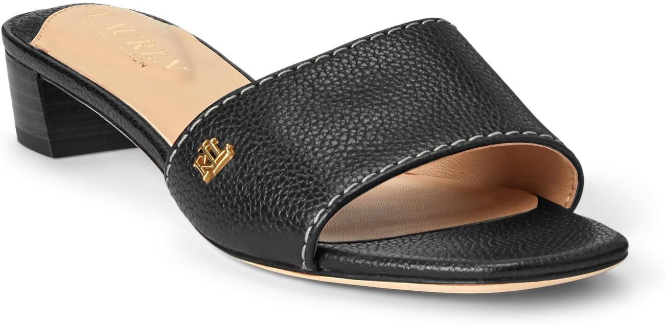 Lauren Ralph Lauren Fay Tumbled Leather Sandals | Amazon (US)