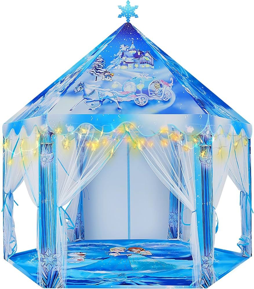 Runnut Kids Tent, Frozen Toy for Girls, Princess Tent for Girls, Tent for Kids with Lights, Kids ... | Amazon (US)