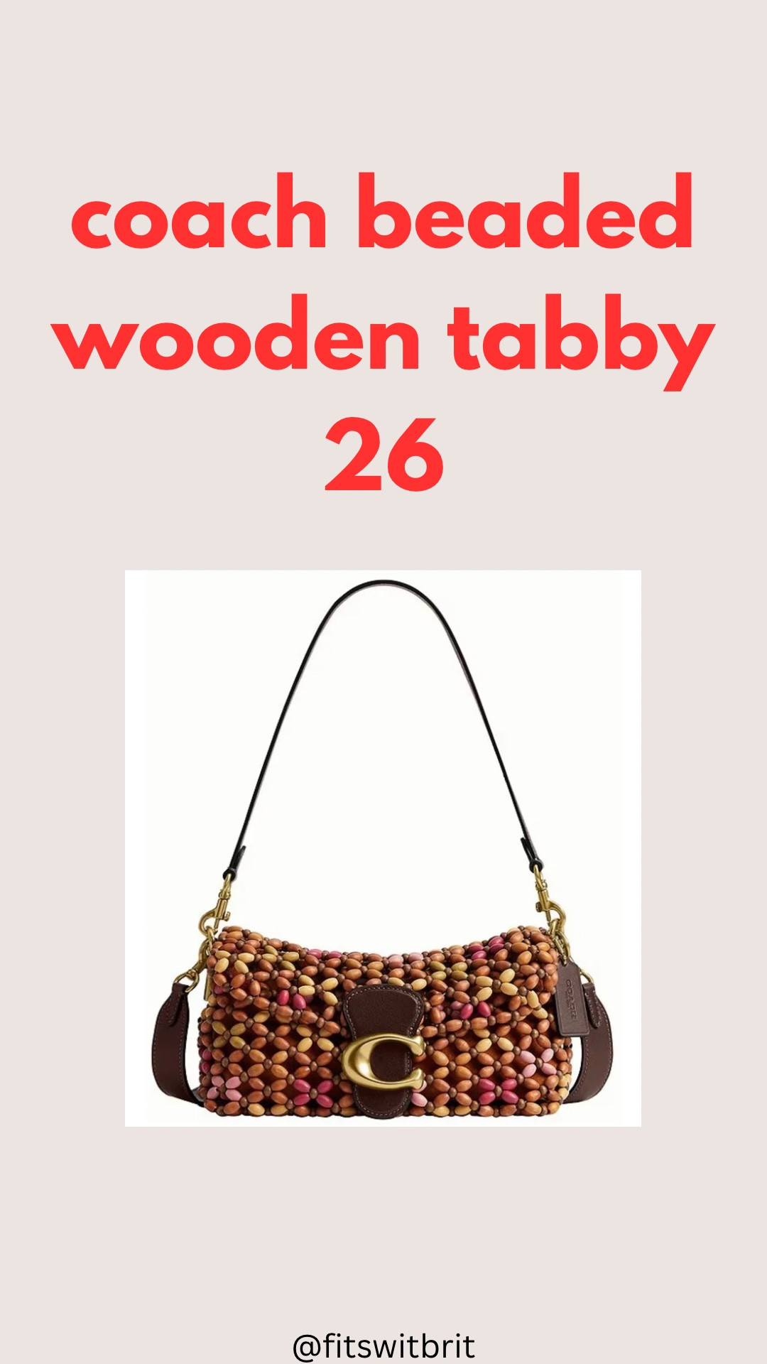 Coach beaded wooden Tabby 26 handbag

#LTKSeasonal