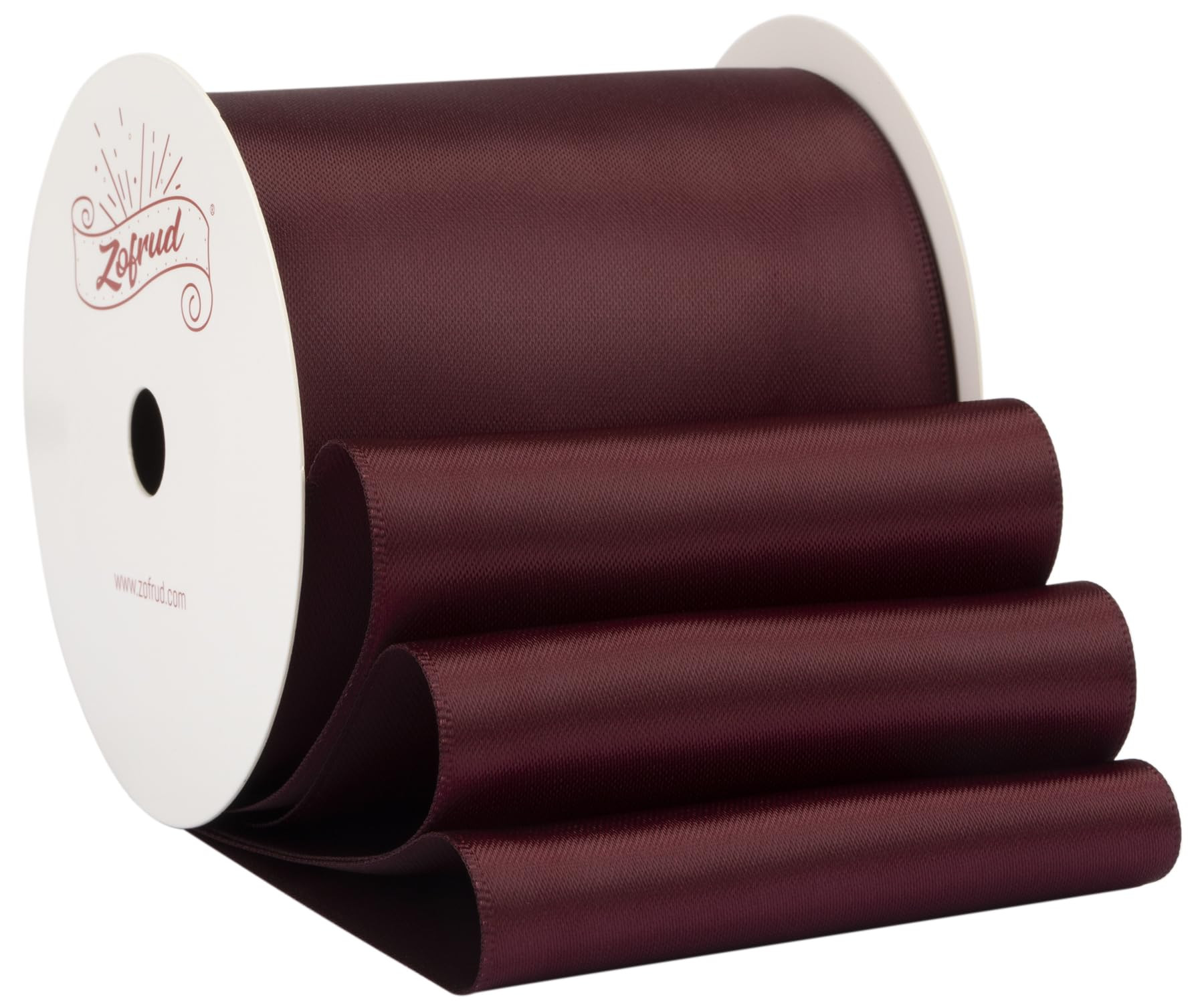 Burgundy Satin Ribbon 3 Inch Wide x 10 Yds - Large Ribbon Ideal for Bows, Gift Wrapping, Flower Bouquet, and Crafts | Amazon (US)