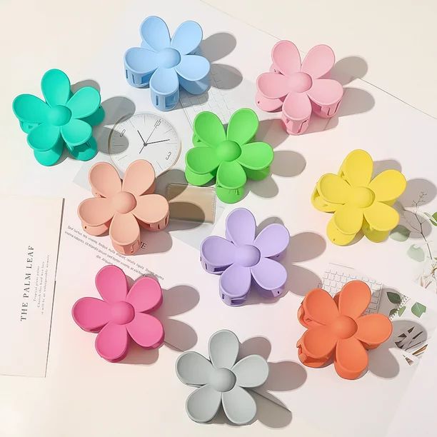 Flower Hair Claw Clips – Big Cute Claw Clips For Women Thick Large Hair Clips Strong Hold for W... | Walmart (US)