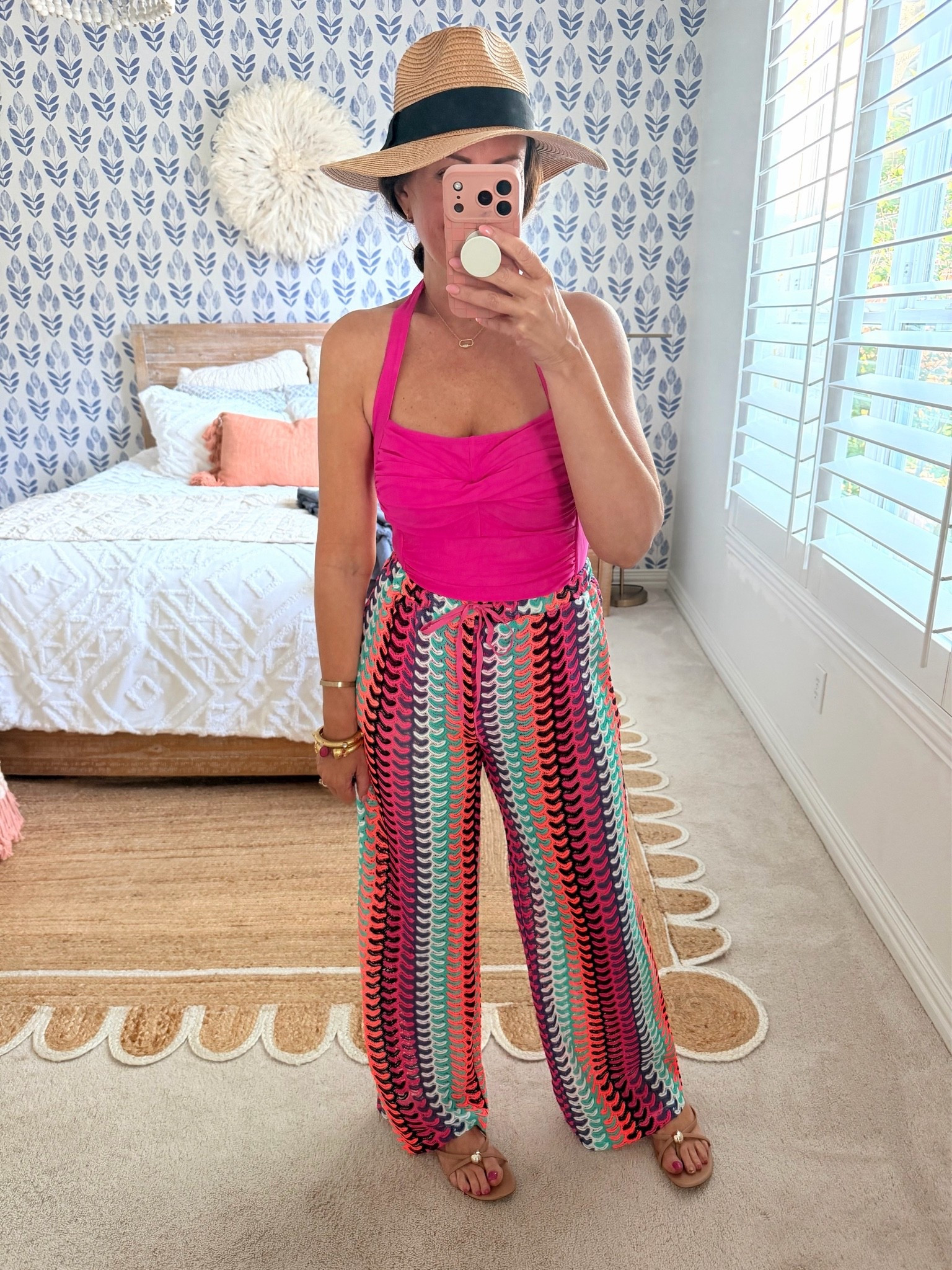 Medium suit- great coverage and very flattering! I have it in multiple colors! 
Wearing a medium in the coverup pants
,

#LTKmomlife #LTKootd #LTKActive