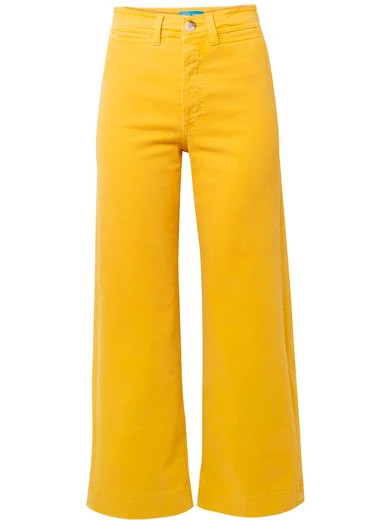 M.i.h Jeans - Caron Cropped High-rise Wide-leg Jeans - Marigold | NET-A-PORTER (US)