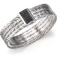 John Hardy Sterling Silver Black Sapphire Modern Double Row Bracelet + Pouch | Etsy (US)