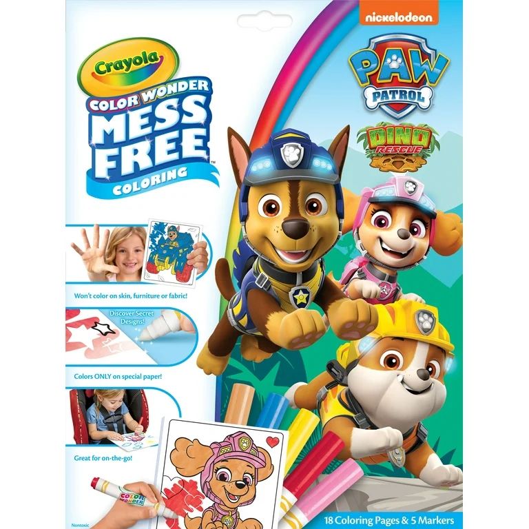 Crayola Color Wonder Paw Patrol Dino Rescue, Stocking Stuffers for Toddlers, 18 Pgs, Beginner Chi... | Walmart (US)