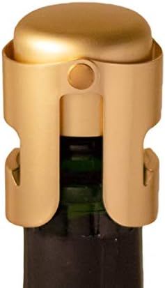 Gold Champagne Stopper, Designed in France, Bottle Sealer for Cava, Prosecco, Sparkling Wine, Gol... | Amazon (US)