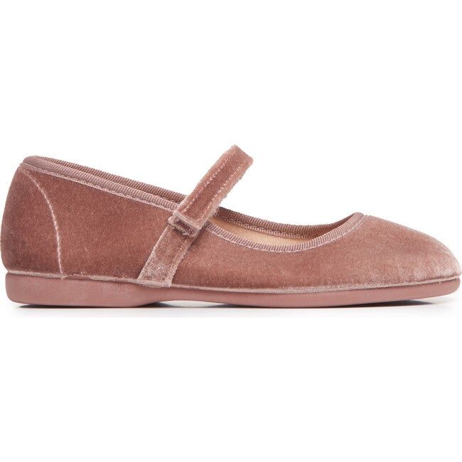 Classic Velvet Mary Janes, Rose | Maisonette