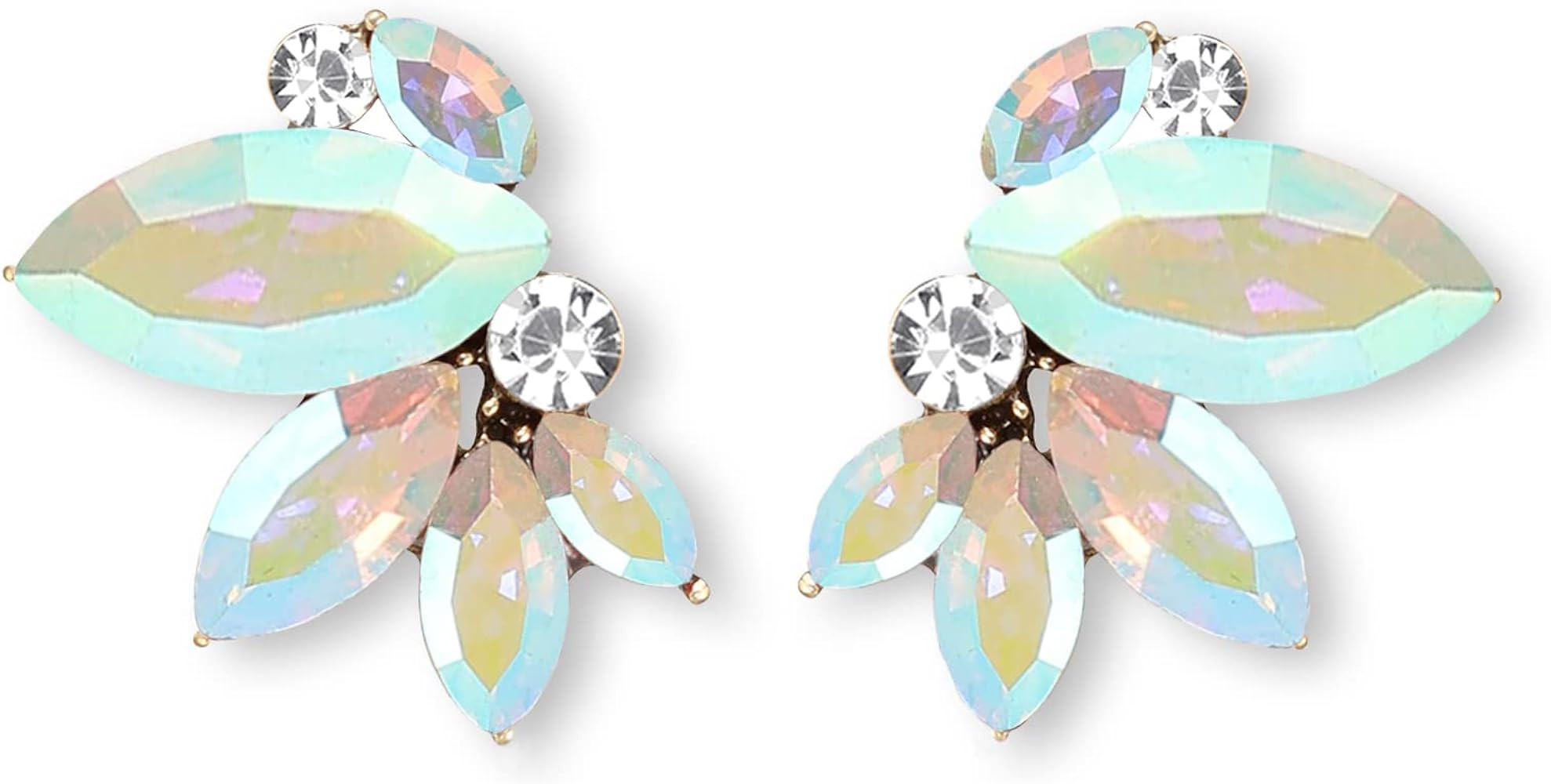 Rhinestone Stud Earrings Dainty Small Crystal Cluster Earrings for Women Girls Cute Ear Wrap Jewe... | Amazon (US)