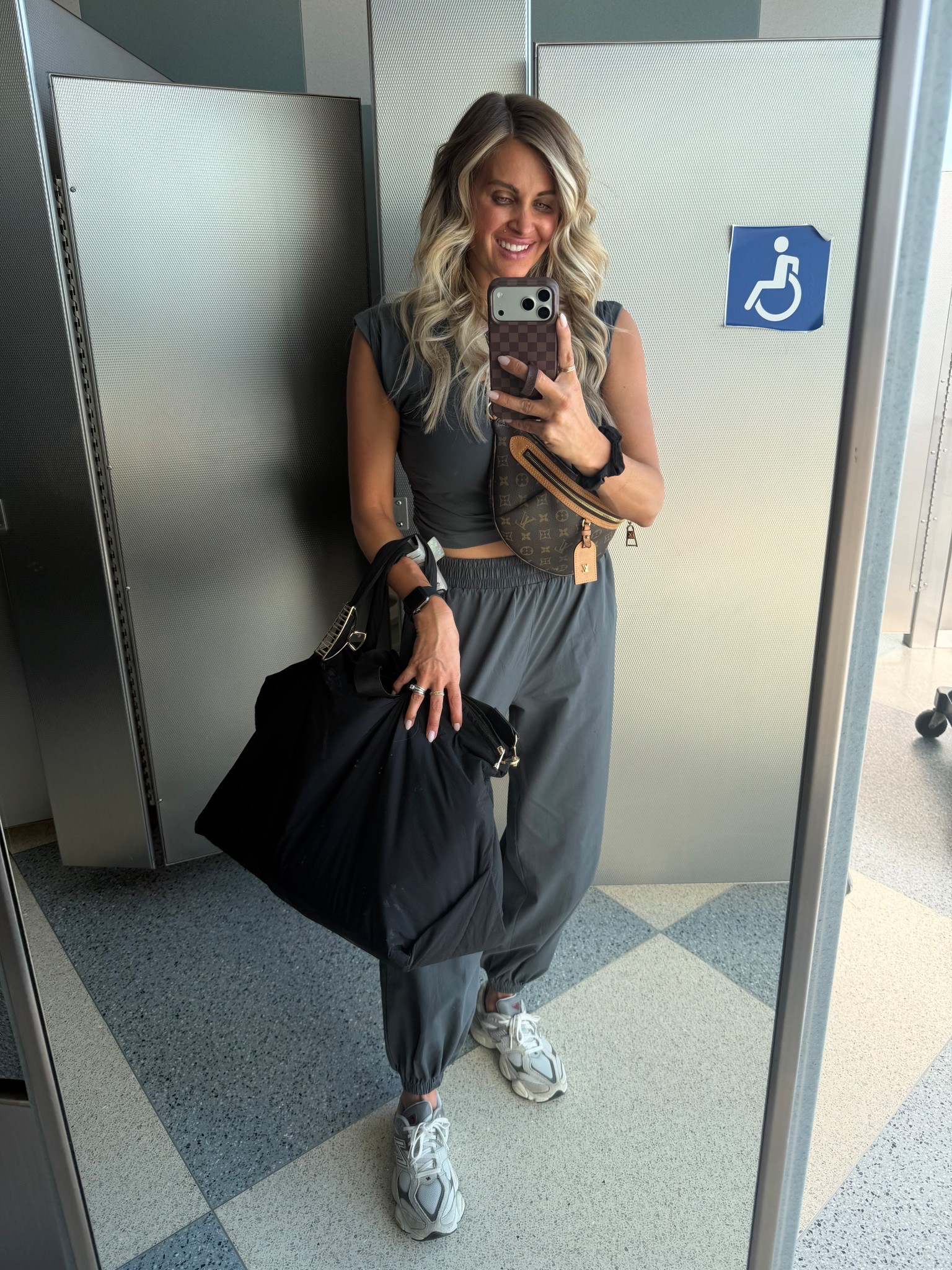 My favorite FP look for less travel fit! I have this also in blue! I also linked my LV bag and a similar duffle bag I got from Target a long time ago! 🩶☀️

#LTKootd #LTKActive #LTKTravel