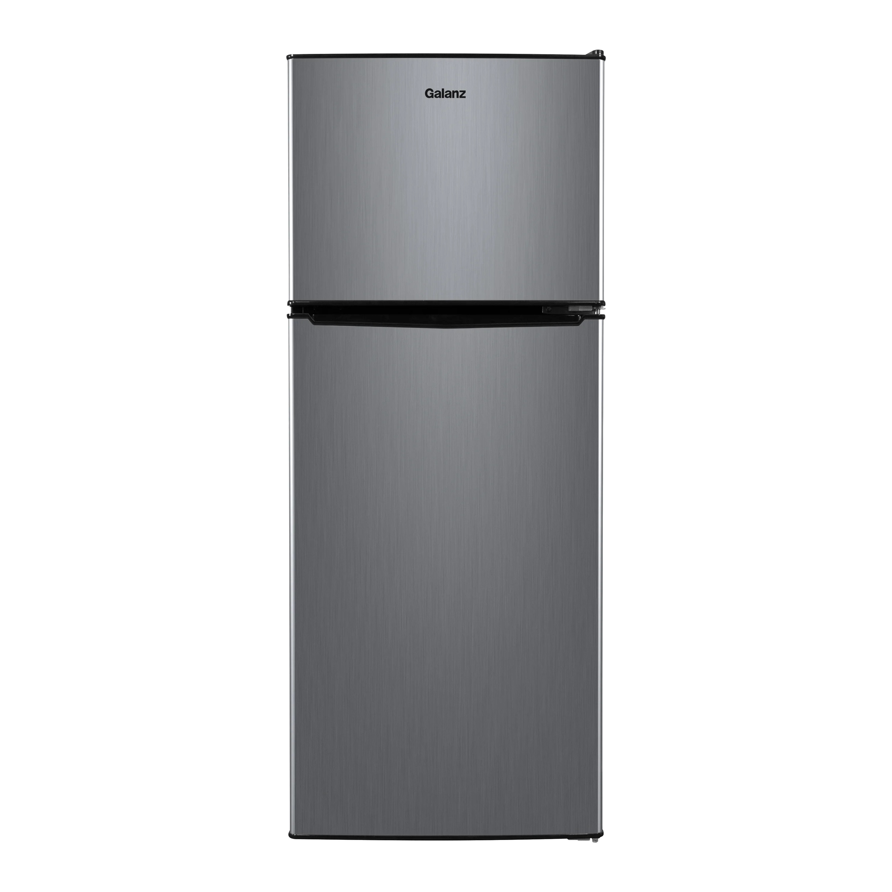Galanz 4.6. Cu ft Stainless Steel Look, 2-door Estar Compact Fridge with Freezer | Walmart (US)