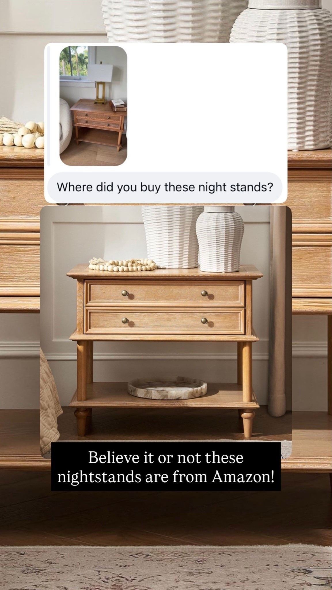 Amazon home finds 
This nightstand is absolutely beautiful and such a great quality!

#It

#LTKHome #LTKOver40 #LTKU