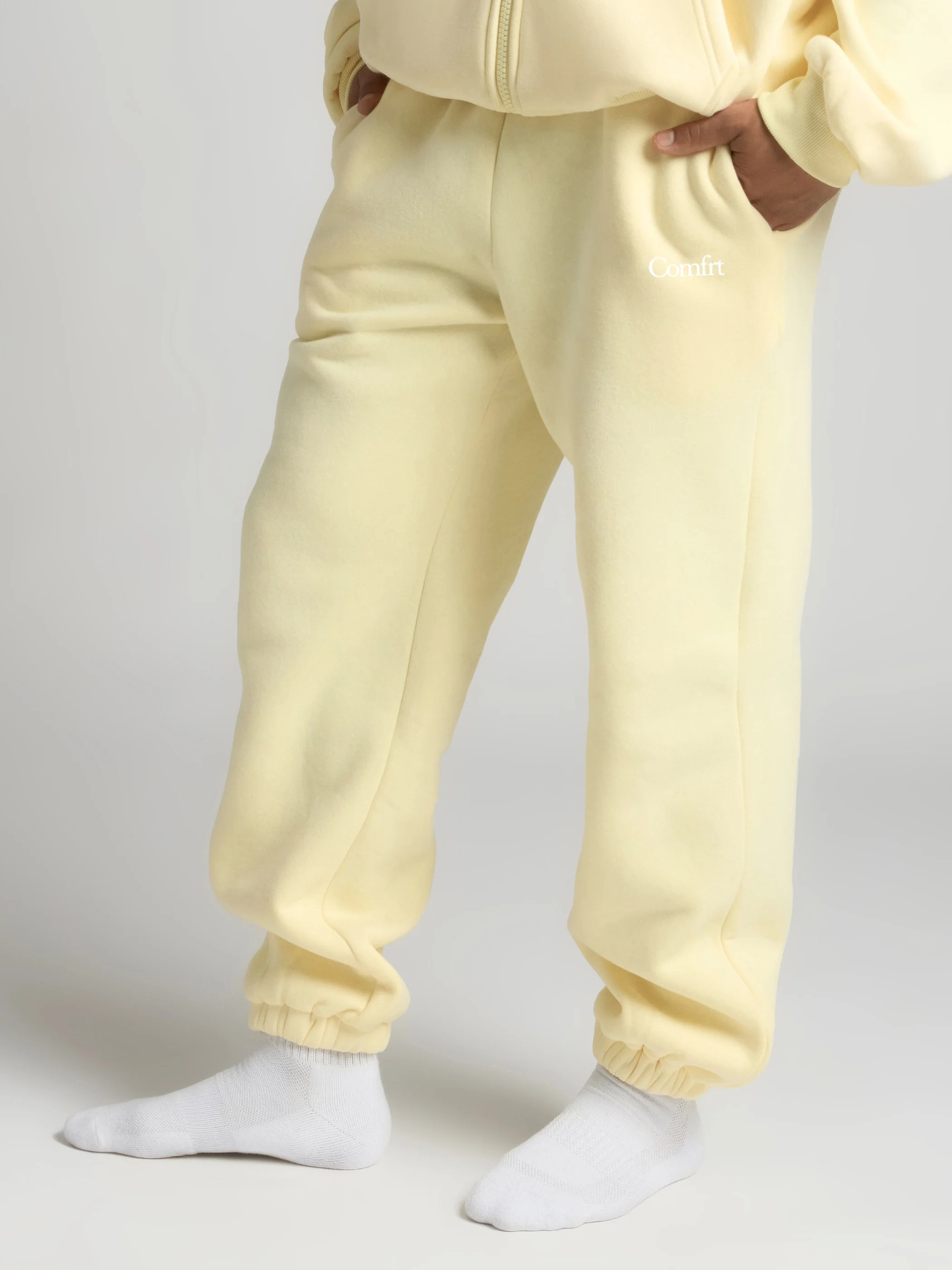 Comfrt Cloud Sweatpants | Buttercream | Yellow | Oversized | S | Small | Comfrt