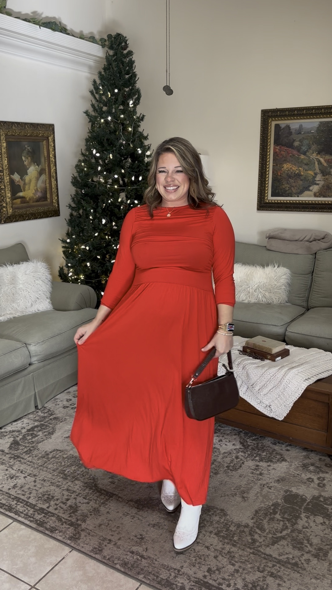 It’s the holiday season and we need all the holiday outfits for holiday Christmas parties end of the year parties and holiday photos.

Ordered my normal size large despite being 23 weeks pregnant and fits perfectly. The material has plenty of stretch to accommodate a growing bump.

Midsize dresses
Red dress
Maxi dresses
Size large dress
Size 12
Bump friendly
Non maternity dress
Maternity friendly 
Holiday outfit
Christmas outfit
Winter dress#LTKHoliday

#LTKBump #LTKParties