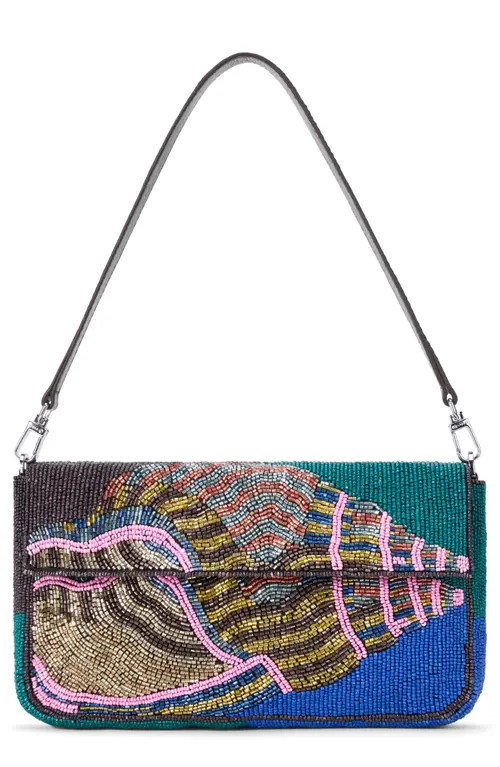 STAUD Timmy Beaded Shoulder Bag in Conch Shell at Nordstrom | Nordstrom