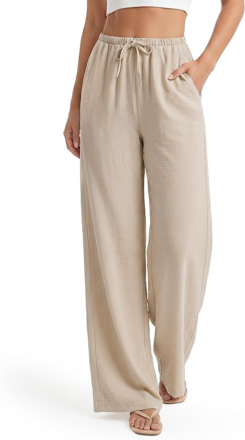 SEVEGO Tall Women 32"/34"/36" Inseam Wide Leg Flowy Palazzo Summer Pants | Amazon (US)