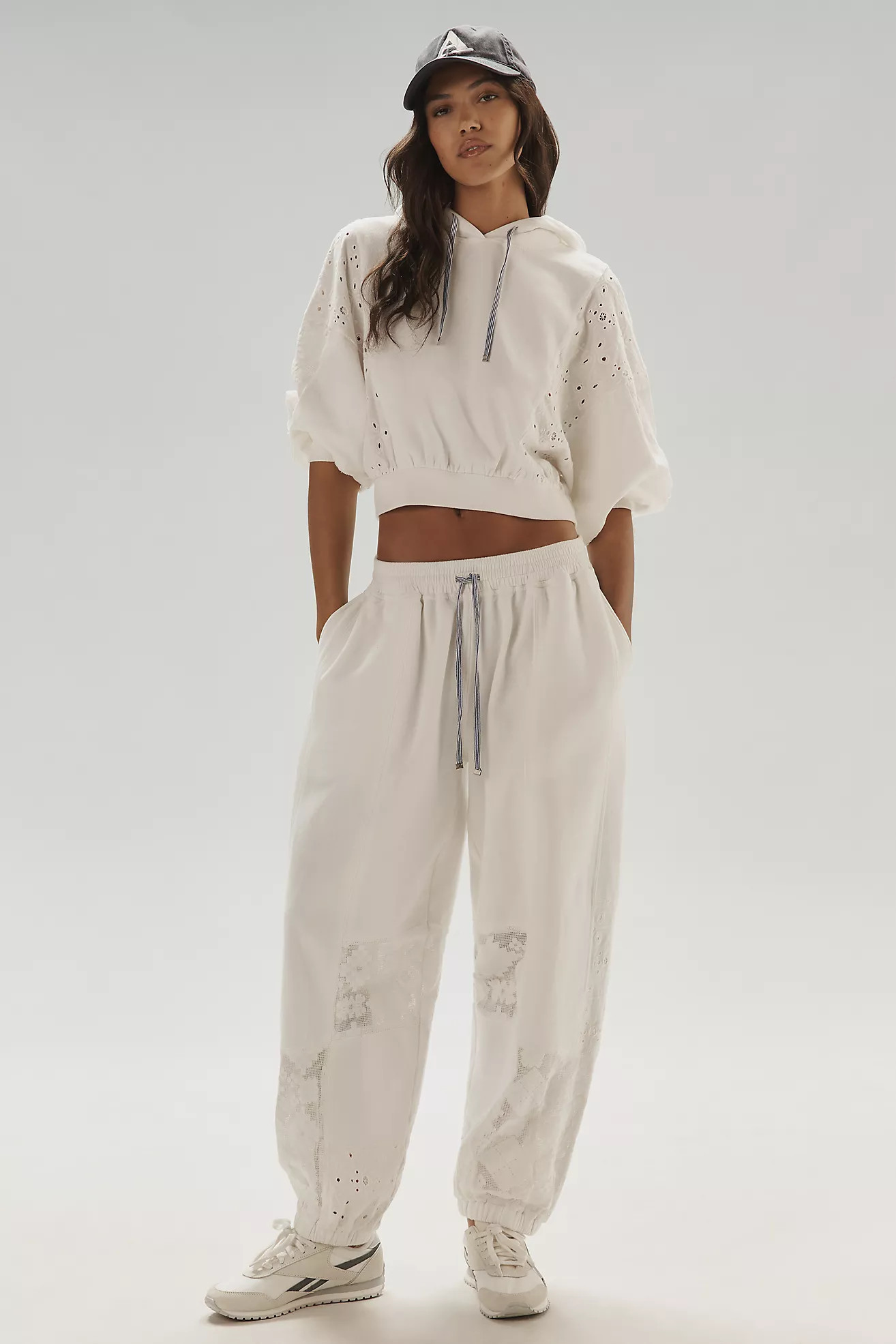 Daily Practice Rhythmic Lace Mesh Sweatpants | Anthropologie (US)