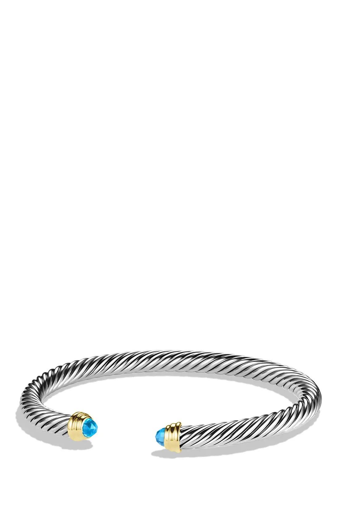 'Cable Classics' Bracelet with Semiprecious Stones & Gold | Nordstrom