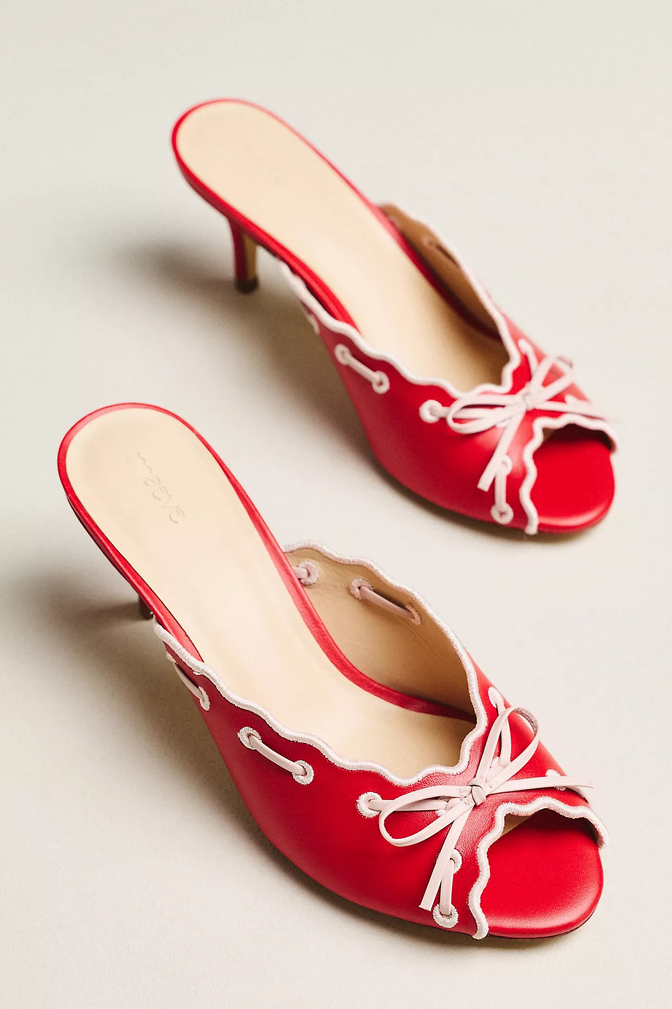 Maeve Scalloped Mule Heels | Anthropologie (UK)