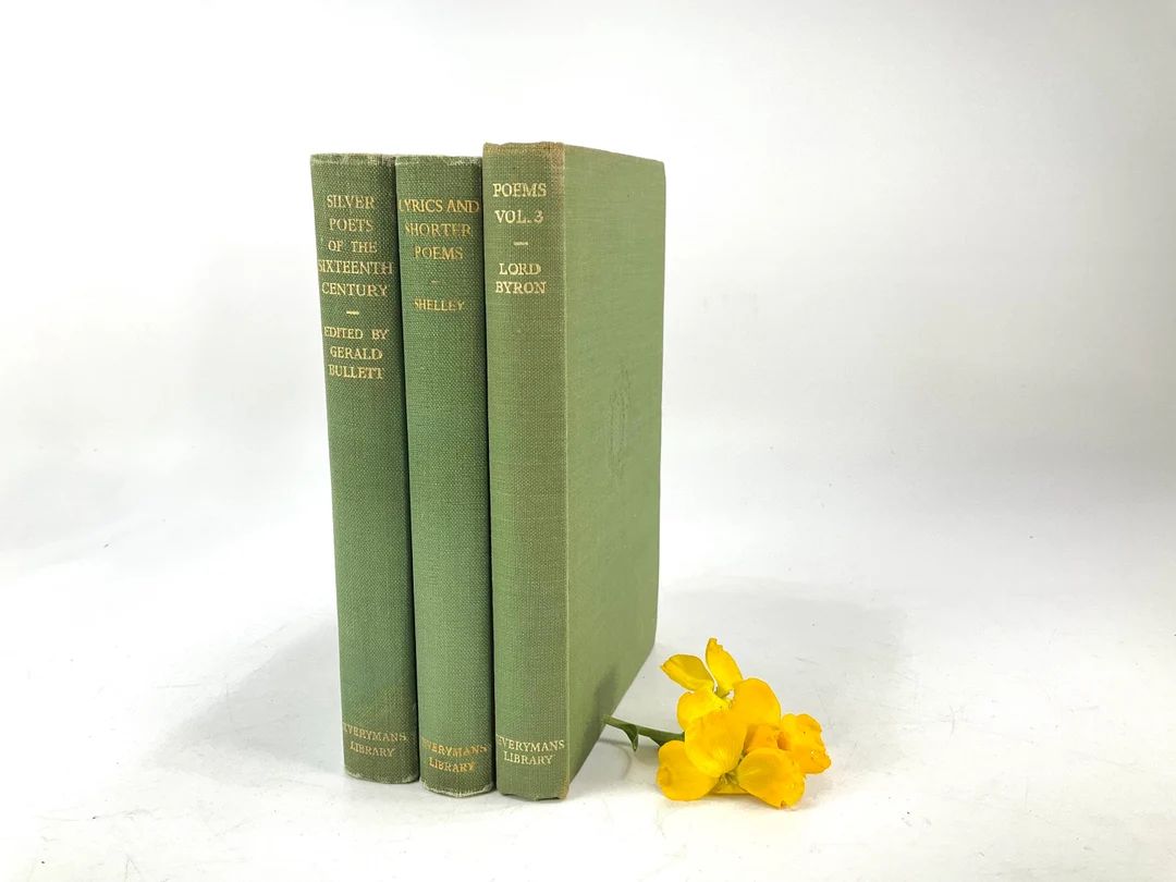 Trio of  Small Vintage Books in Green. | Etsy (UK)
