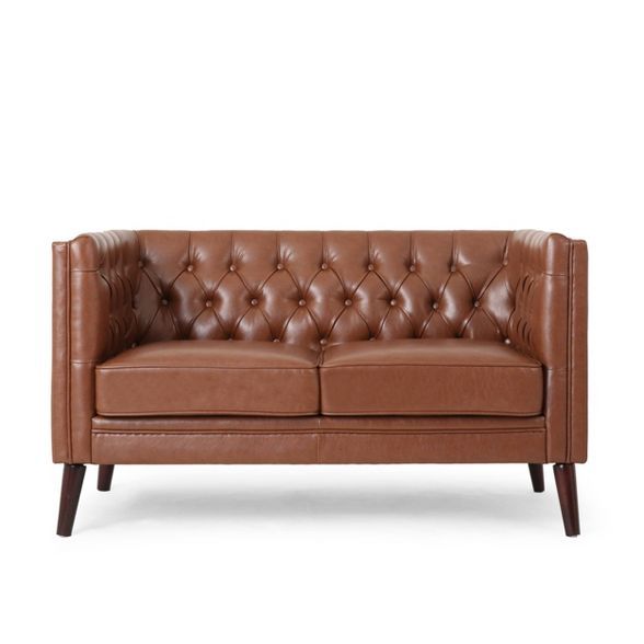 Holasek Contemporary Upholstered Tufted Loveseat - Christopher Knight Home | Target